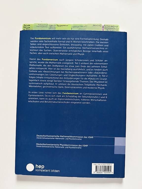 Libri: Fundamentum Mathematik und Physik – Usato da Bäretswil venduto da wet_f585 1
