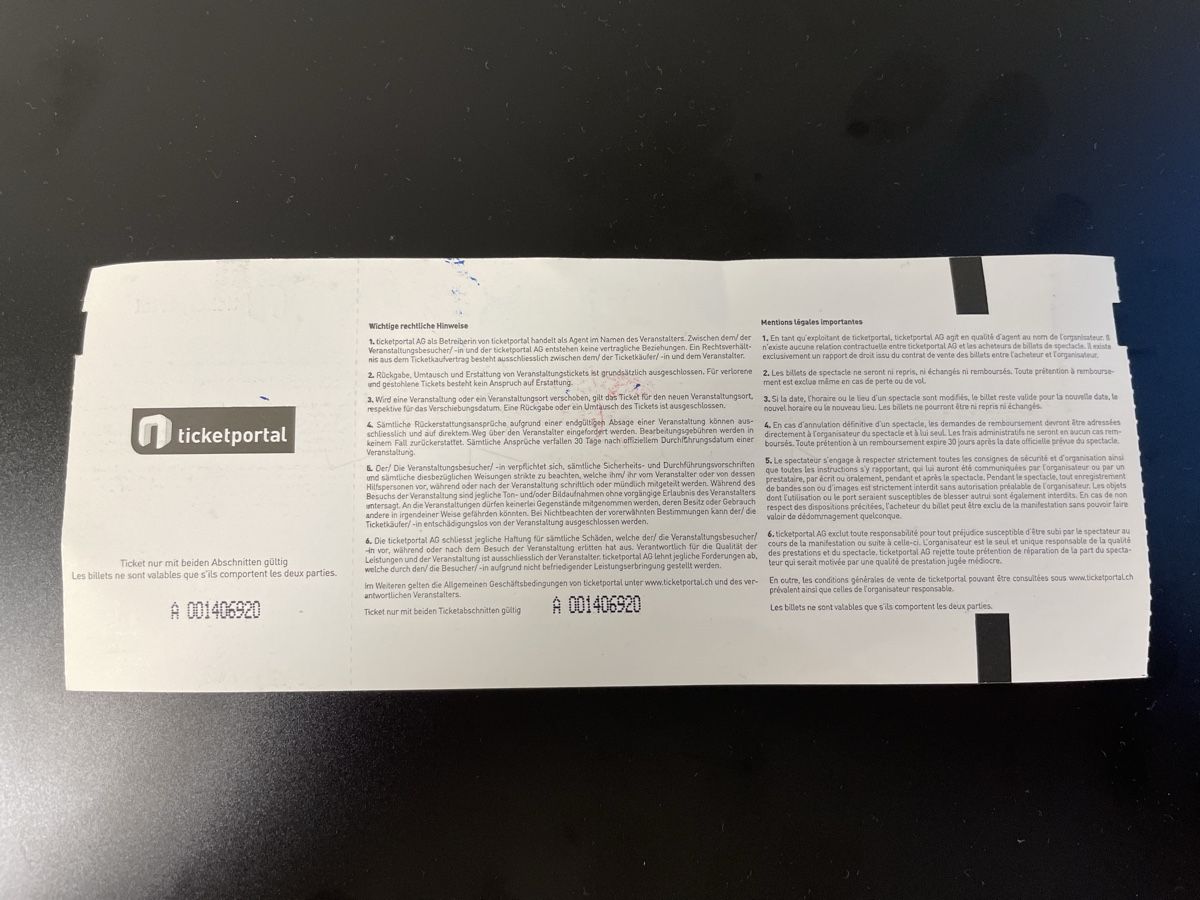 Autografi: Autogramm Polo Hofer auf Alperose Musical Ticket – Usato da Luzern venduto da predator11 1