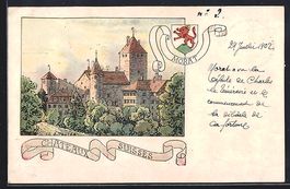 Künstler-AK Morat, Le Château, 1902