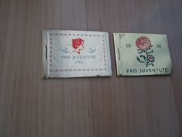 Pro Juventute Briefmarkenhefte** 1957 + 1958