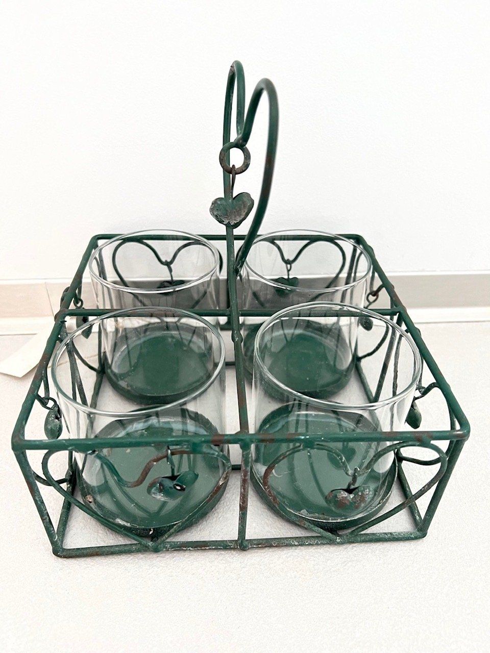 Blumentöpfe: Blumenübertöpfe Dekogestell Glas / Metall – Gebraucht aus Thun von Steinitz 2