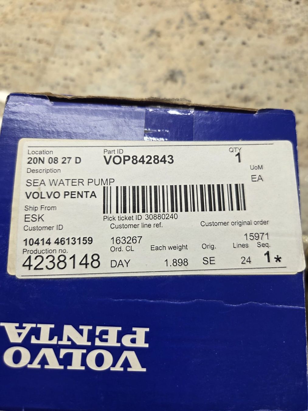 Pompe & Parti di ricambio: 1 x Schiffs-Seewasser-Pumpe Volvo Penta – Usato da Dachsen venduto da bea_jvs2 2