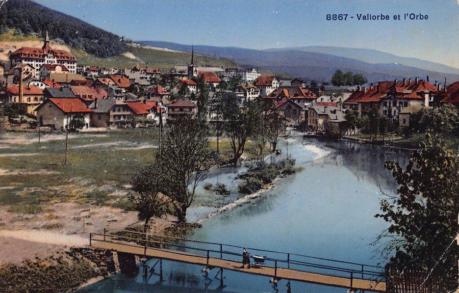 Ansichtskarten: Vallorbe et l'Orbe, circulée 1922 – Gebraucht aus Frauenfeld von POML