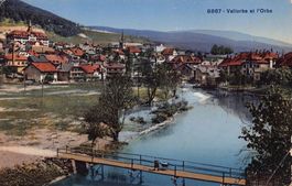Vallorbe et l'Orbe, circulée 1922