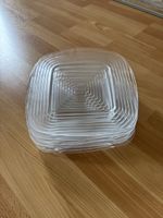 6er Set Glasteller quadratisch