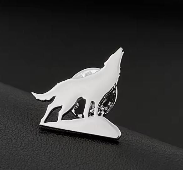 Placchette & Badge: 4 Pins: 2x Wolf & 2x Khamsa (Edelstahl) – Nuovo e nell'imballaggio originale da Fislisbach venduto da GenerousClub 2