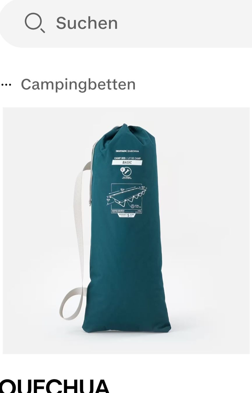 Decathlon Liegen & Liegestühle: Camp. Liege und Matzatze – Gebraucht aus Winterthur von Rubinof 5