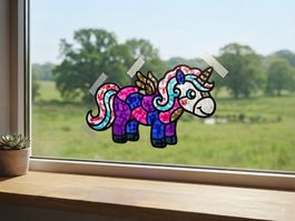 Fensterbild Einhorn - DIY Bastelset Kinder - Handgemacht