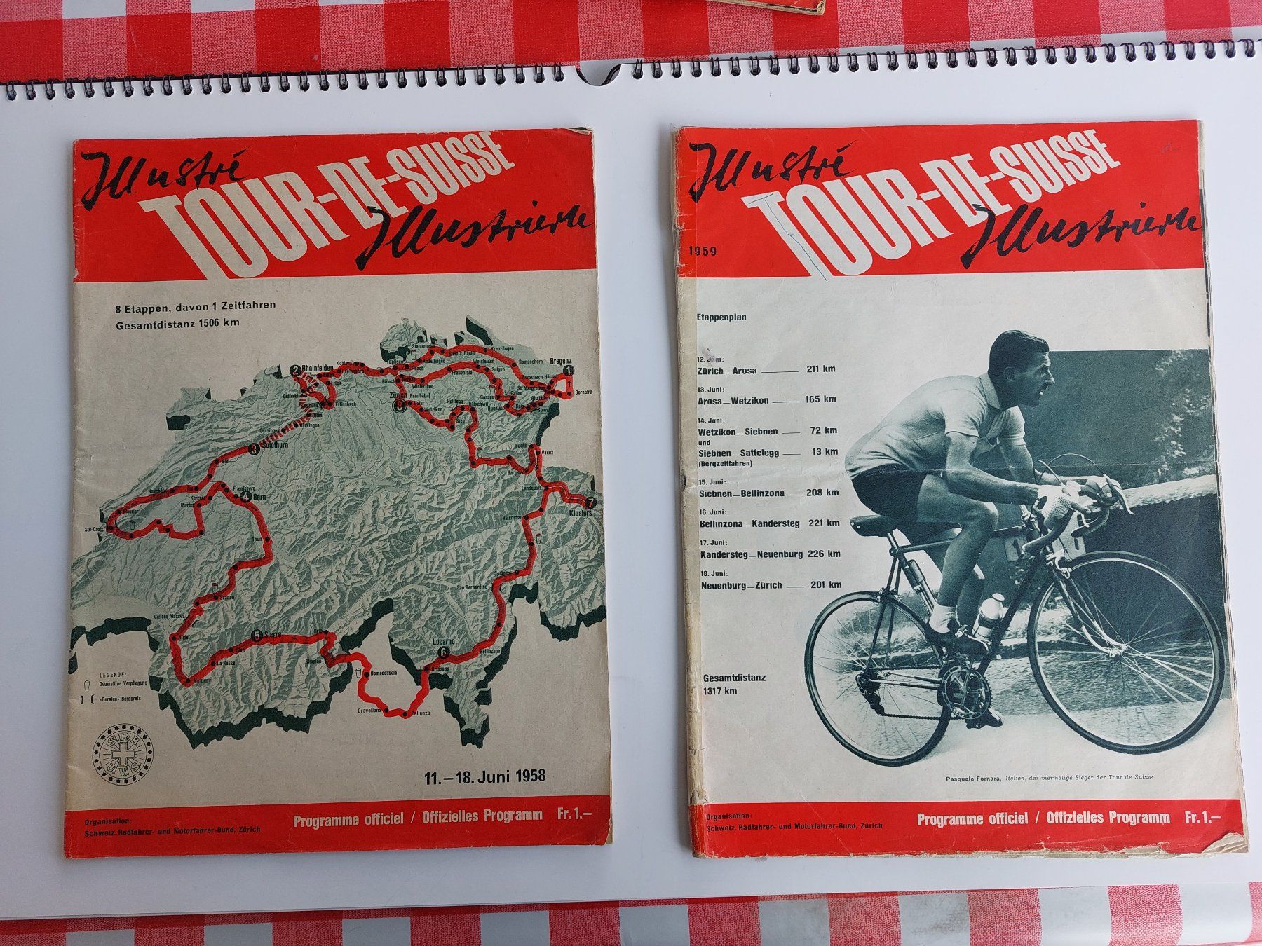 Zeitschriften & Magazine: Tour de Suisse Programm - 1958/1959/1960/1963 – Gebraucht aus Binningen von Harry_82