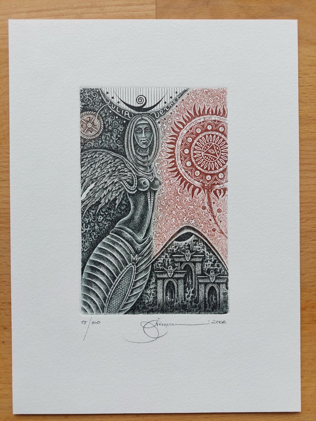 Dipinti: Exlibris Natalija Cernetsova - Original Radierung Erotik – Usato da Obfelden venduto da Exlibris-Art 1