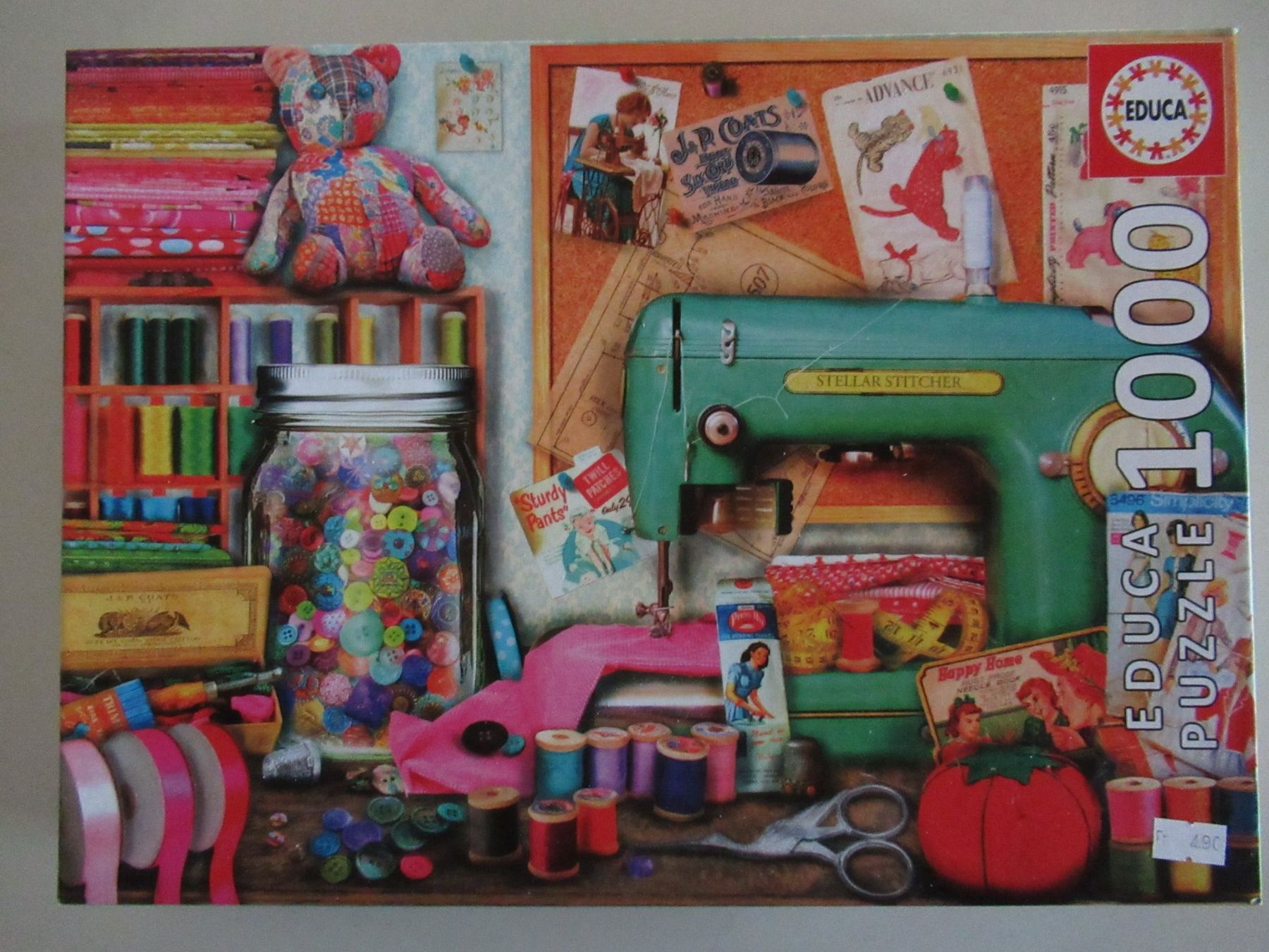 Educa Puzzle: Educa Puzzle 1000 Teile Sewing Corner komplett – Usato da Trimbach venduto da donlyn