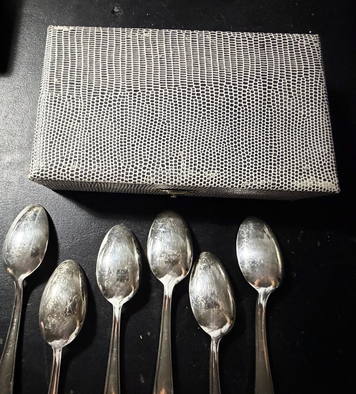 6 kleine Löffel MFN 90 versilbert mit Box ca 100 Jahre alt (D'occasion ...