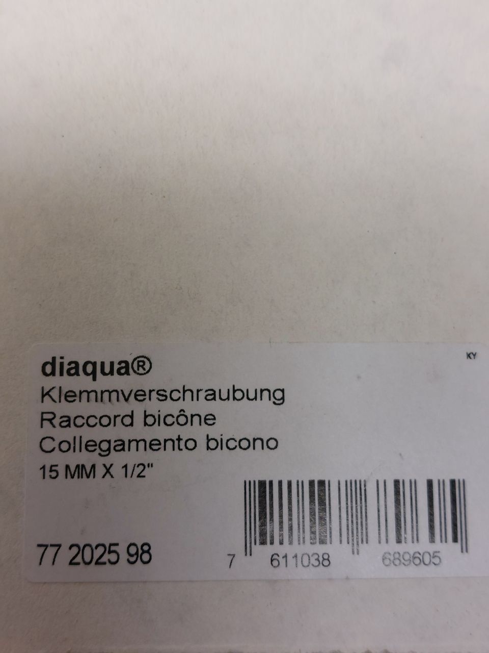 Rubinetteria: Raccords à compression en laiton, 15 mm, NEUFS – Nuovo e nell'imballaggio originale da Pambio Noranco venduto da Pol69 2