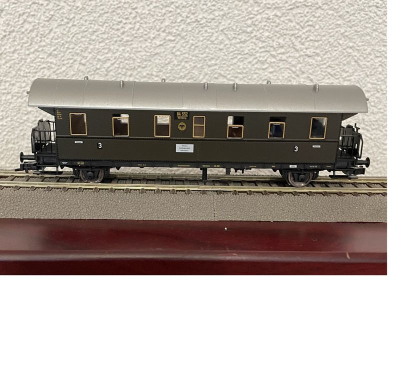 DC041 FLEISCHMANN 5077 Train Ho 1/87 Voiture voyageurs DB plateforme 2ème classe