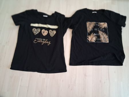 2 X SCHWARZE T SHIRT M