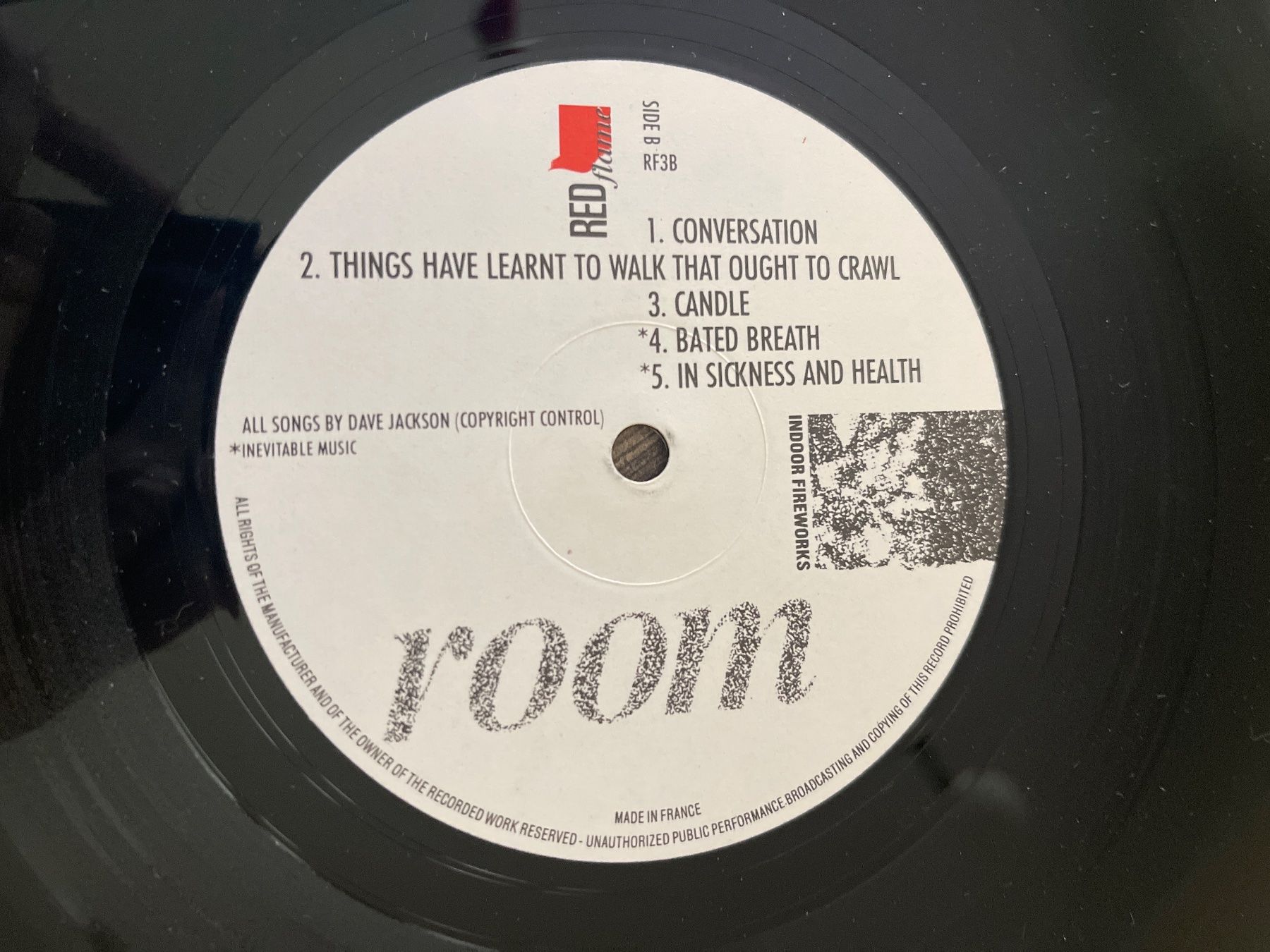 Schallplatten: A373/The Room - Indoor Fireworks – Gebraucht aus Frutigen von Philippe_jsp 2