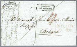 1849 CHOLERABRIEF, 0 DISINFETTATA...