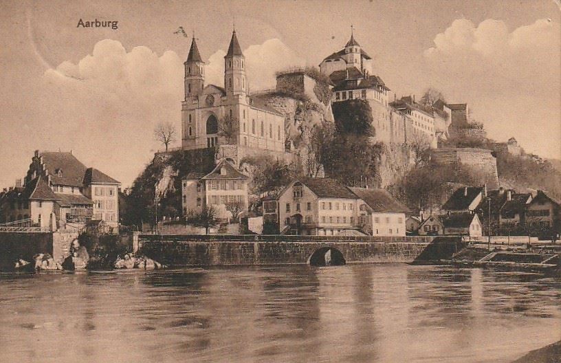 Cartoline postali: Aarburg, Festung, Kirche, vor 1910 – Usato da Aarburg venduto da Aare10