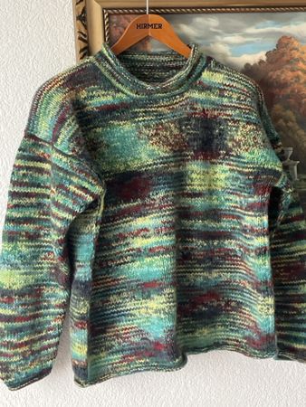 Pure Wole Pulli Handarbeit Top Gereinigt Neuwertig GrL(K