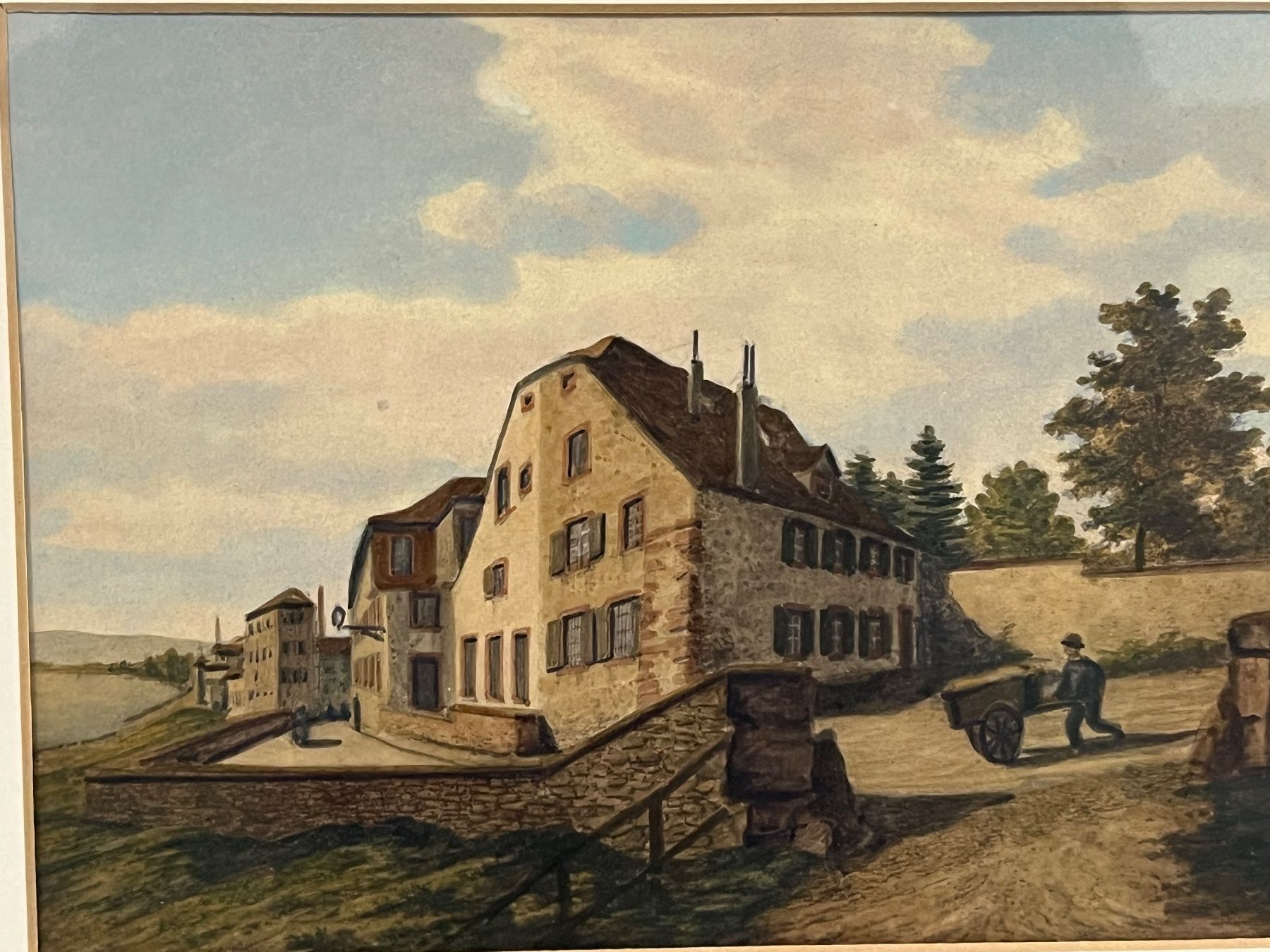 Dipinti: Alte Bauernhausszene Originalgemälde – Usato da Basel venduto da PAUL_ART 2