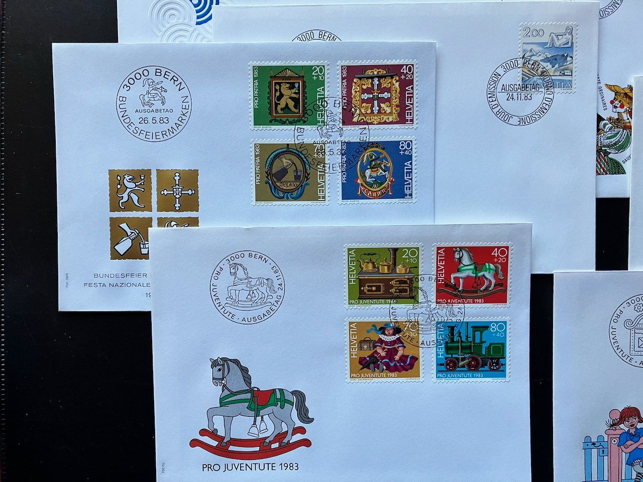 Tutti i francobolli: Schweiz FDC 1983-85 komplett – Usato da Nesslau venduto da zueri6 3