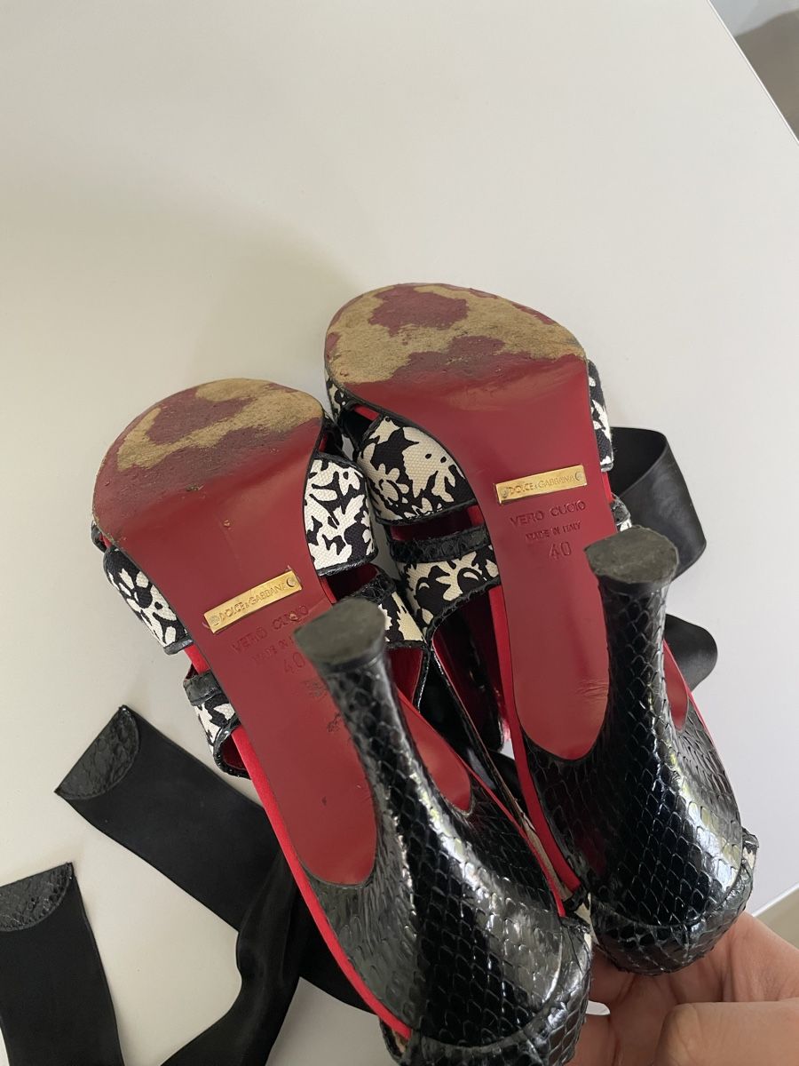 Dolce & Gabbana Scarpe da donna: Dolce&Gabbana cuir sandals en python (taille-40) – Nuovo (secondo la descrizione) da Genève venduto da iry_67wr 6