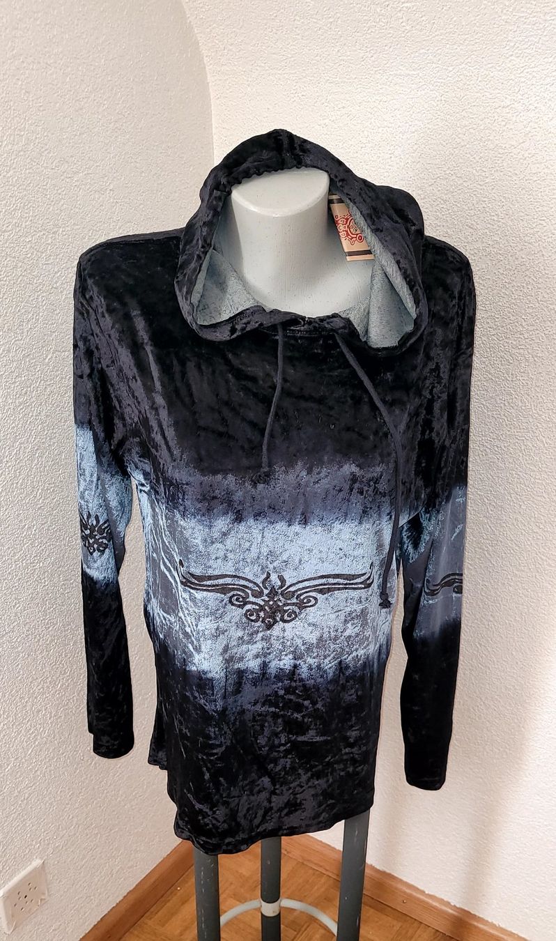 Pullover & Sweatshirts: NEU! Boom Baba Samt Pullover Hoodie Gr. S / M Hippie Boho – Neu und originalverpackt aus Füllinsdorf von Sunnebliemli7