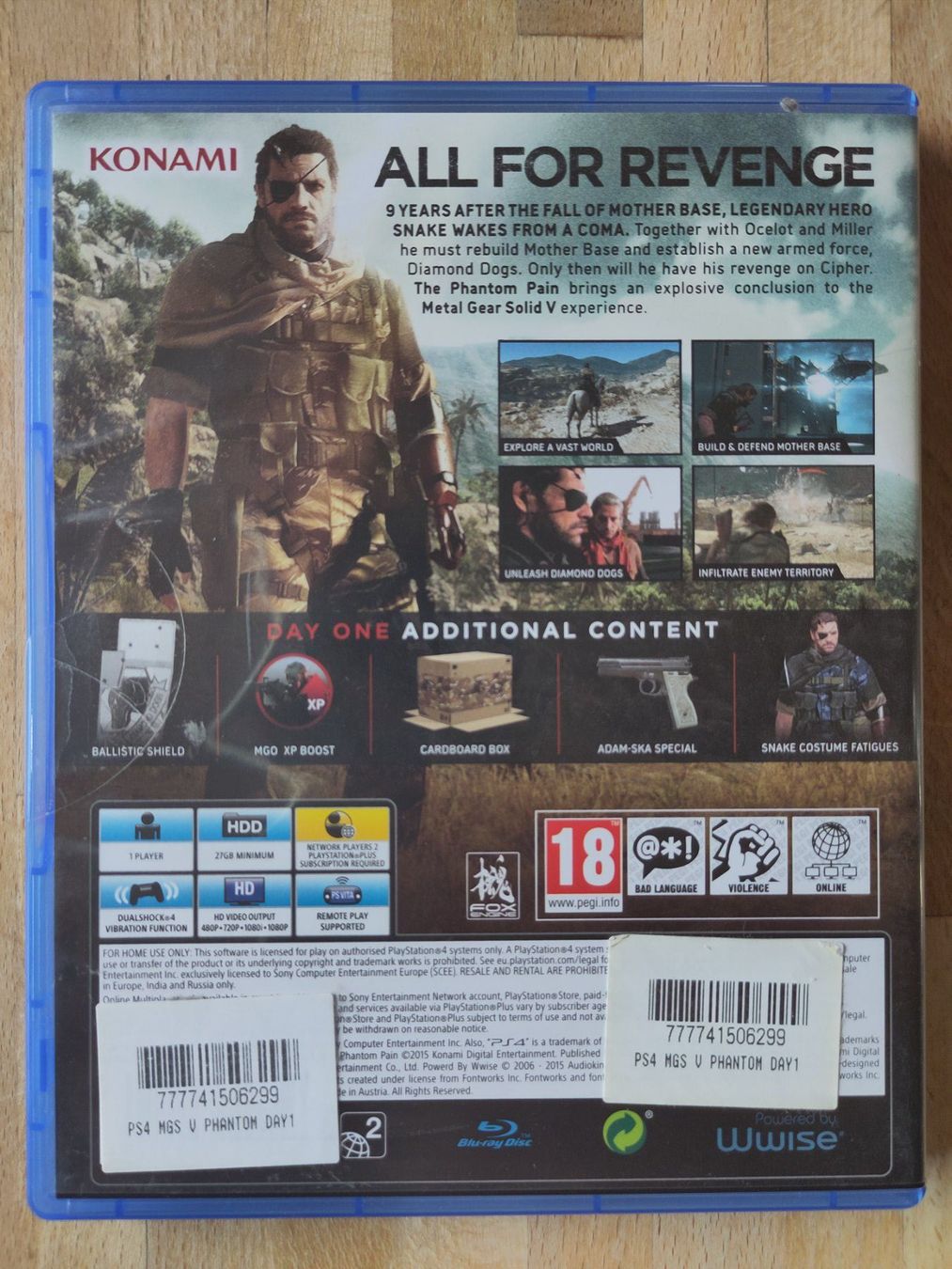 Sony Jeux: PS4 Game "The Phantom pain" – D'occasion à Walliswil b.Wangen par quirlat 1