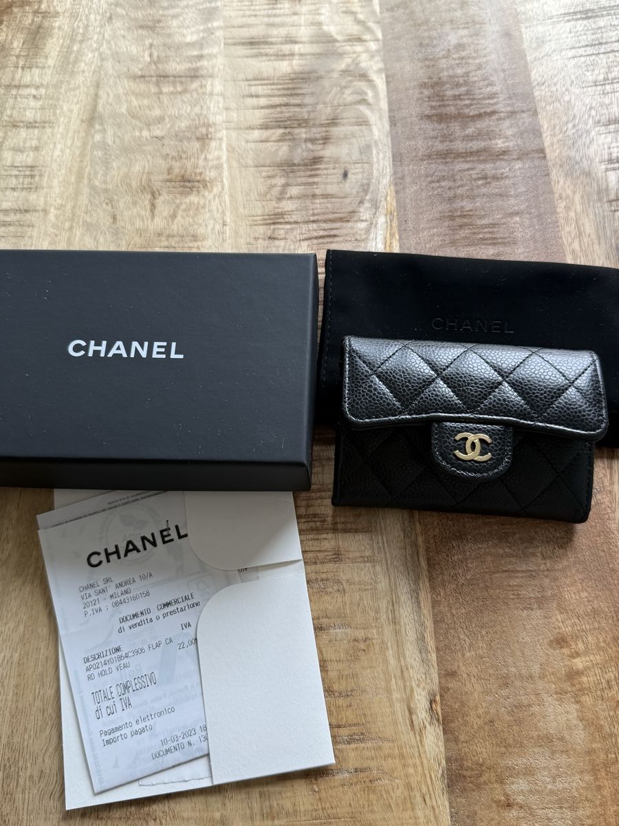 Chanel Portafogli: Chanel Card Holder Wallet Black Caviar Leather – Nuovo (secondo la descrizione) da Hünenberg See venduto da wal_9hgn 3
