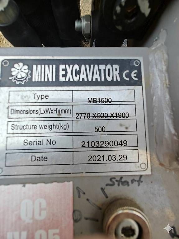 Escavatori: Jansen MB-1500 Minibagger inkl. 5 Anbaugeräte – Usato da Berg TG venduto da Worldwied 1
