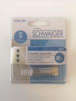 2x F-Stecker vergoldet (7mm) von Schwaiger (OVP)