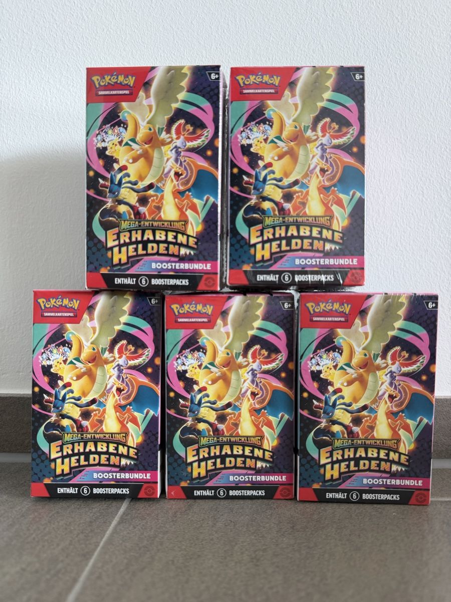 Pokémon Carte collezionabili: 5x Pokemon Erhabene Helden Booster Bundle DE – Nuovo e nell'imballaggio originale da Schaffhausen venduto da solequart