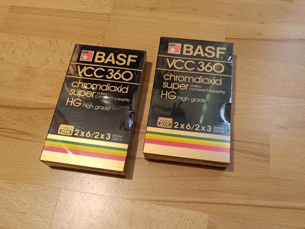 Video 2000 Leerkassetten Originalverpackt VCC 360 BASF (Neu und ...