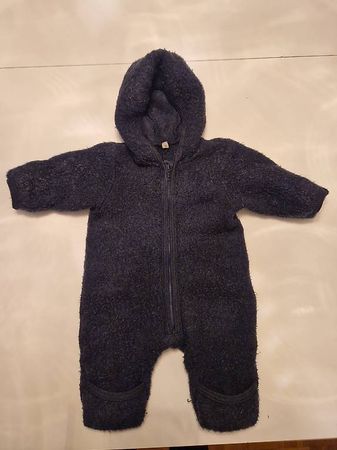 Huttelihut Woll Overall Baby dunkelblau