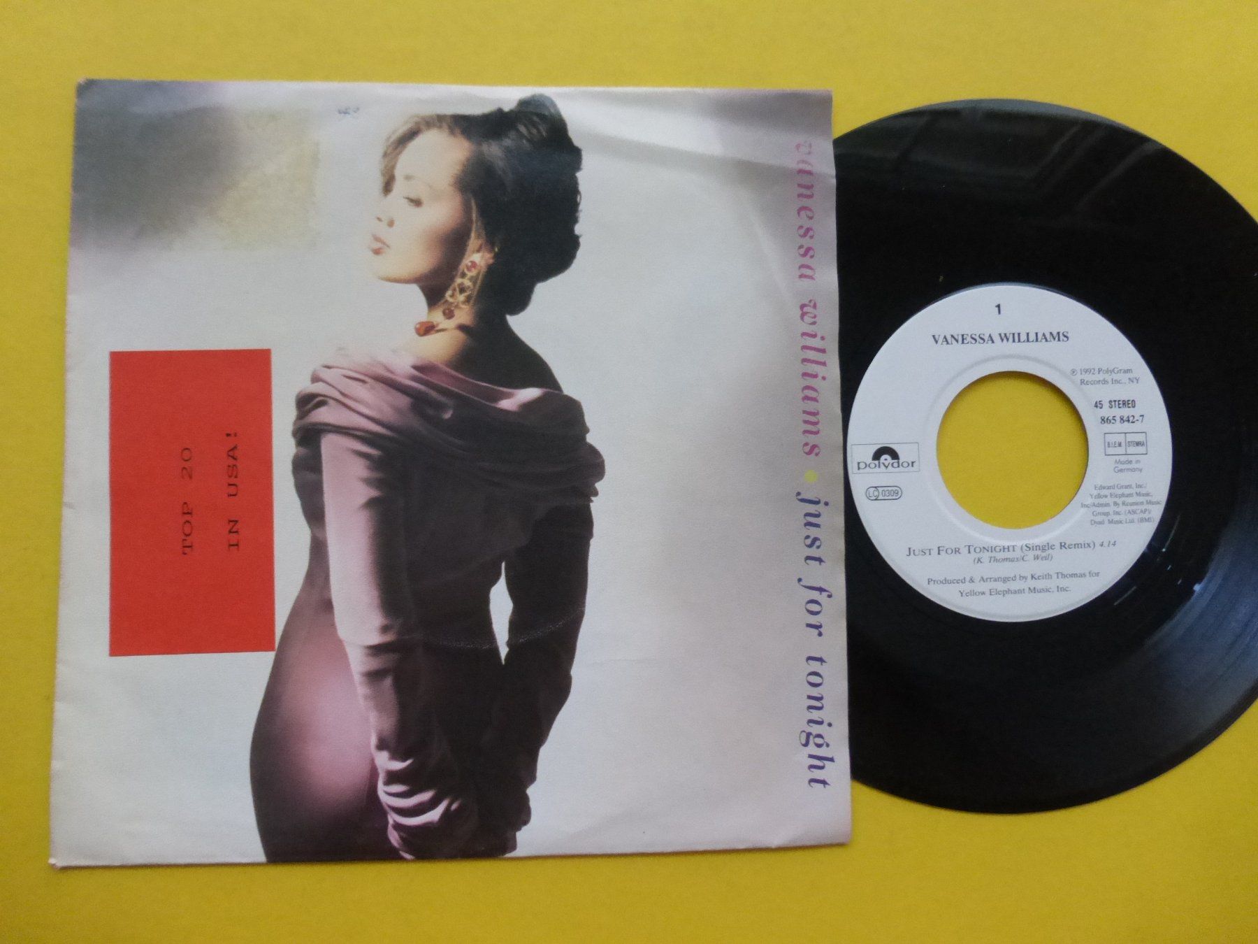 Vinyles: Vanessa Williams – Just For Tonight – D'occasion à Zürich par Swiss57