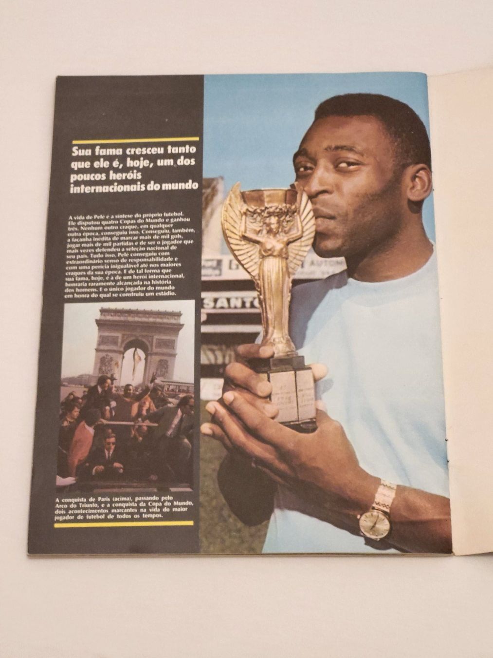 Autografi: Pelé => Manchete - Vida e gloria de Pelé mit Platte – Usato da Zürich venduto da Roberto040 7