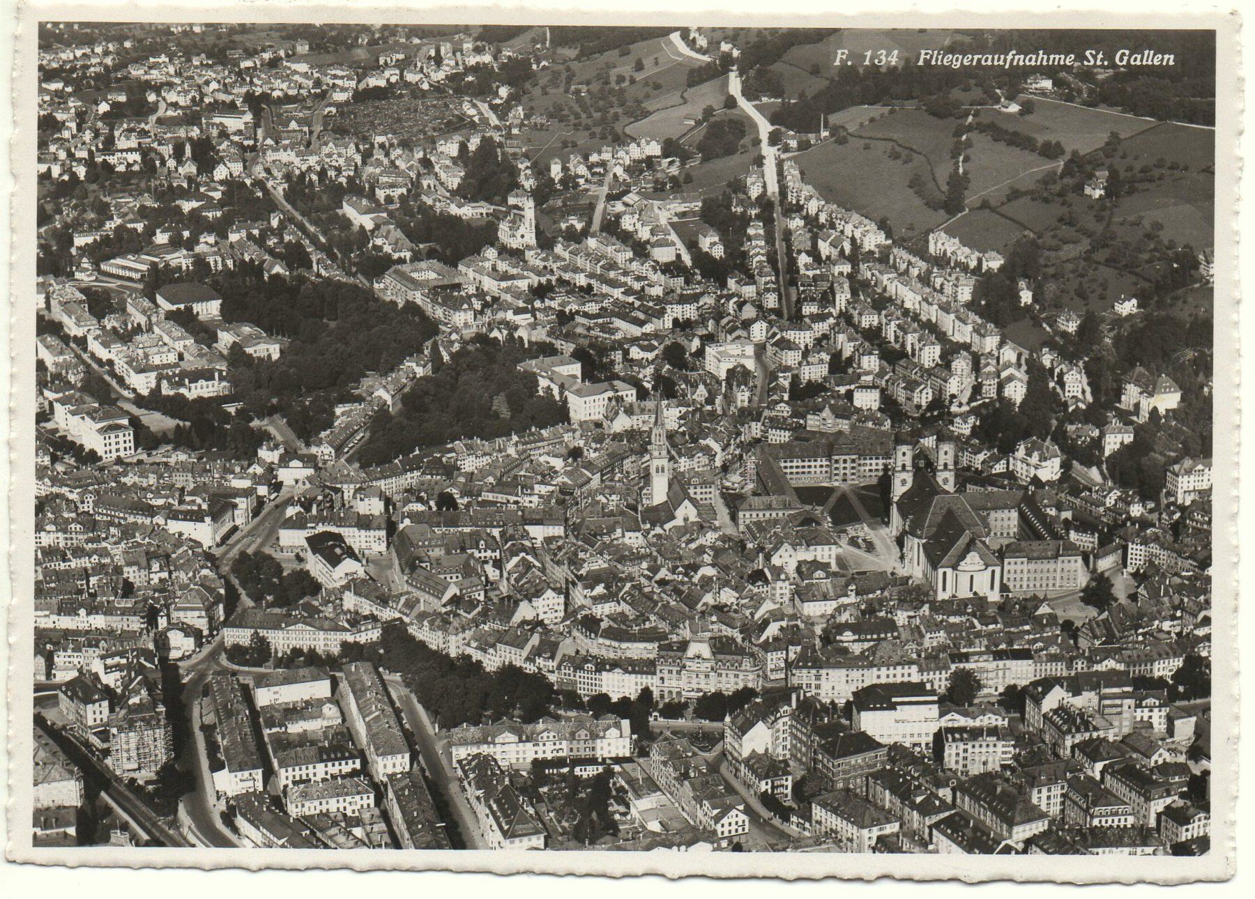 Ansichtskarten: ST. GALLEN Fliegeraufnahme – Gebraucht aus Jona von philajona