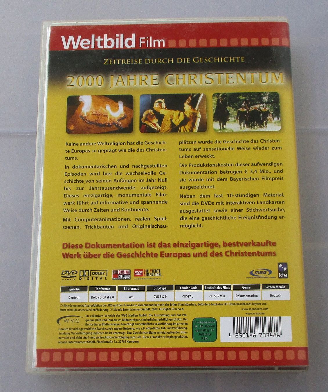 Tutti i DVDs: 2000 JAHRE CHRISTENTUM - 4-DVD Box – Usato da Wattwil venduto da Muriel10 1