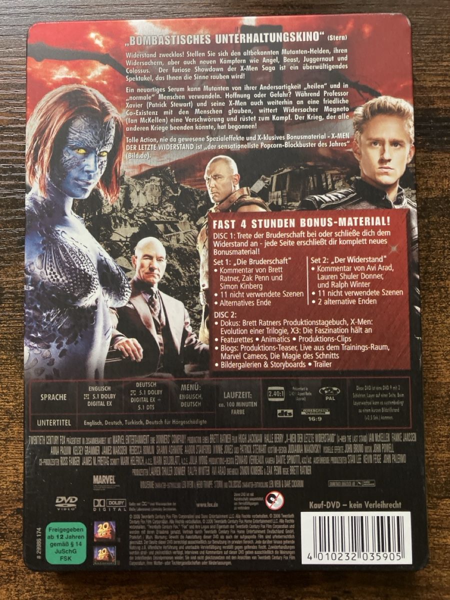Tutti i DVDs: X-Men Der letzte Widerstand DVD – Usato da Glarus venduto da Jhuber78 1
