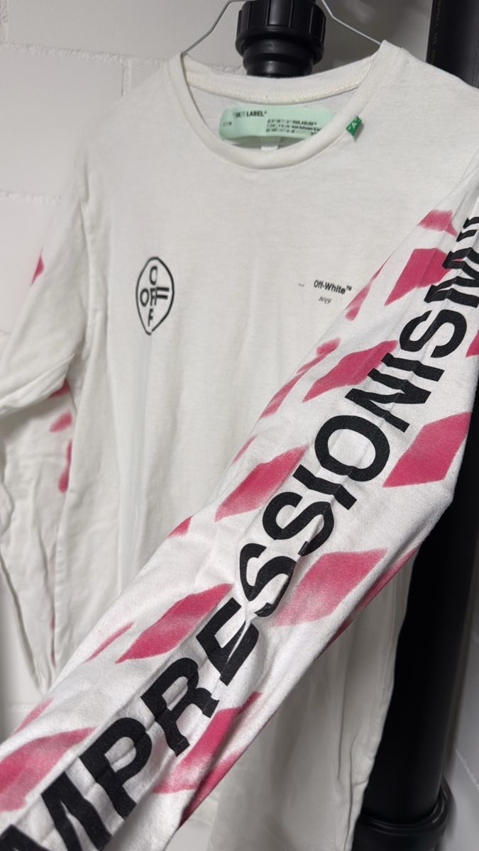 Off-White T-Shirts: OFF-WHITE 'Impressionism' Diag Stencil Long Sleeve Shirt – Neu (gemäss Beschreibung) aus Herrliberg von ResellerZH 2