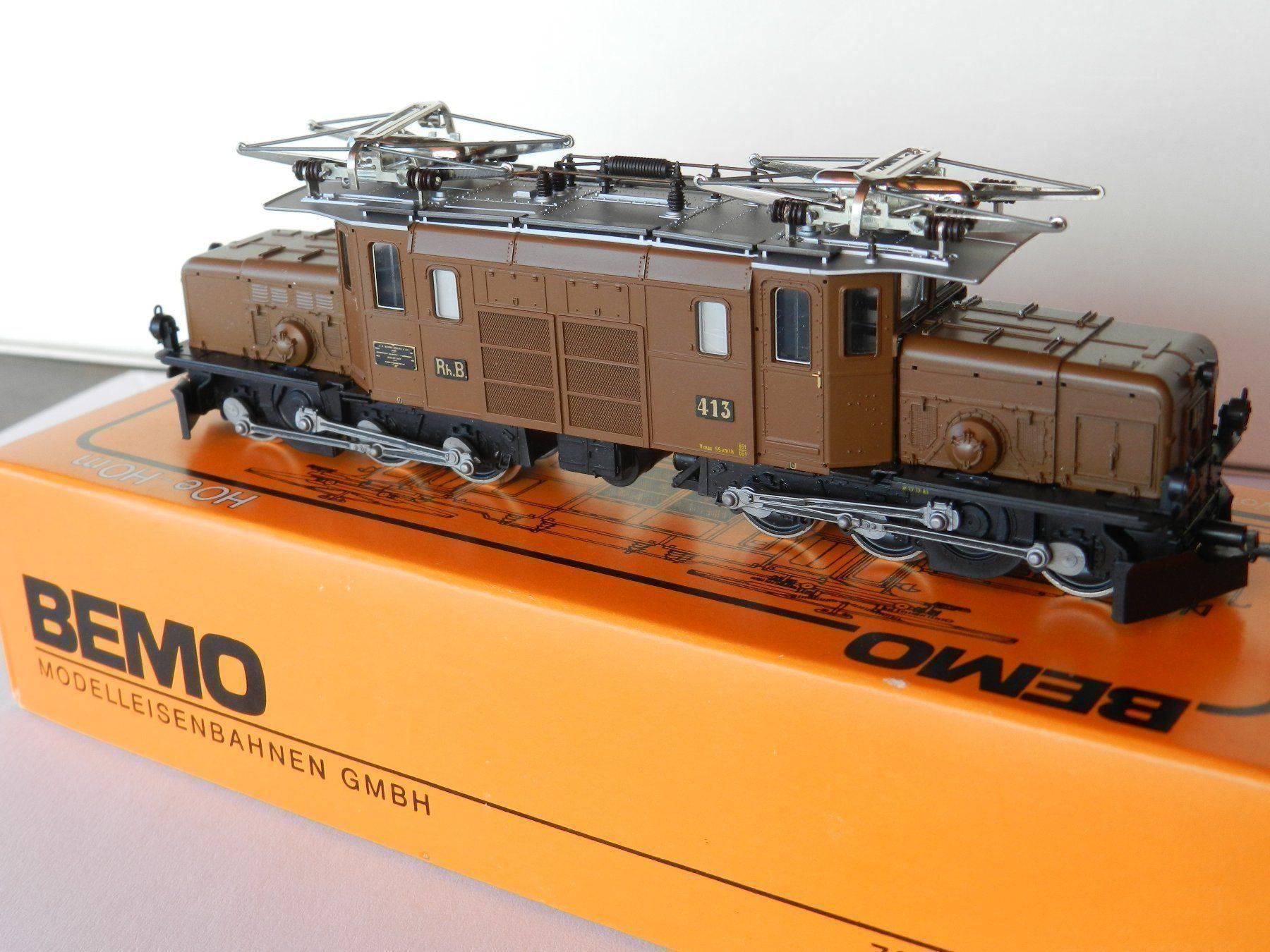 Bemo Modelleisenbahnen: H0m BEMO E-Lok Ge 6/6 RhB braun KROKODIL – Neu (gemäss Beschreibung) aus Arzier-Le Muids von elocin83 2