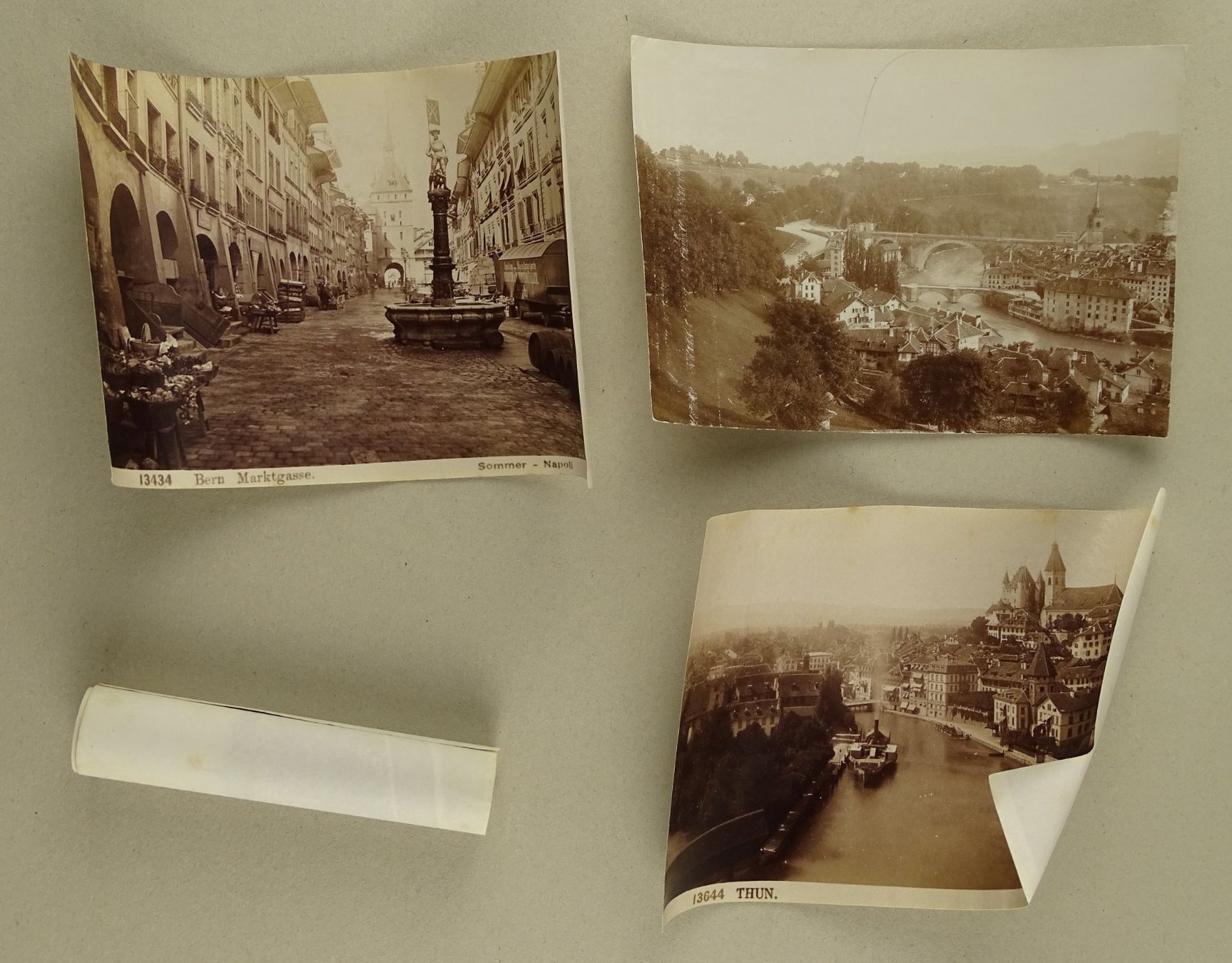 Poster & Bilder: BERN & THUN, 4 ALTE FOTOGRAFIEN – Gebraucht aus Grüningen von Kartensammler