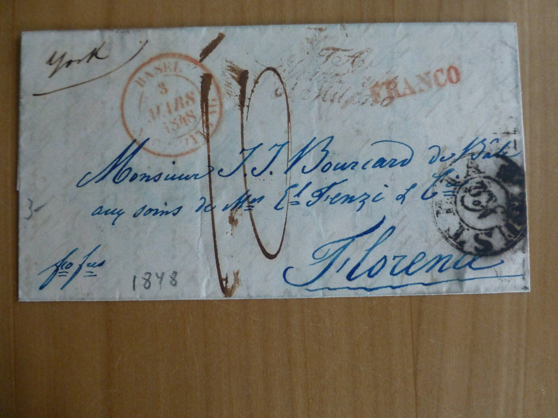 Documents: Basel nach Florenz 1848 – D'occasion à Bettlach par 1saurer