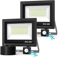 2x 50W LED Strahler Außen Bewegungsmelder 5000LM IP65