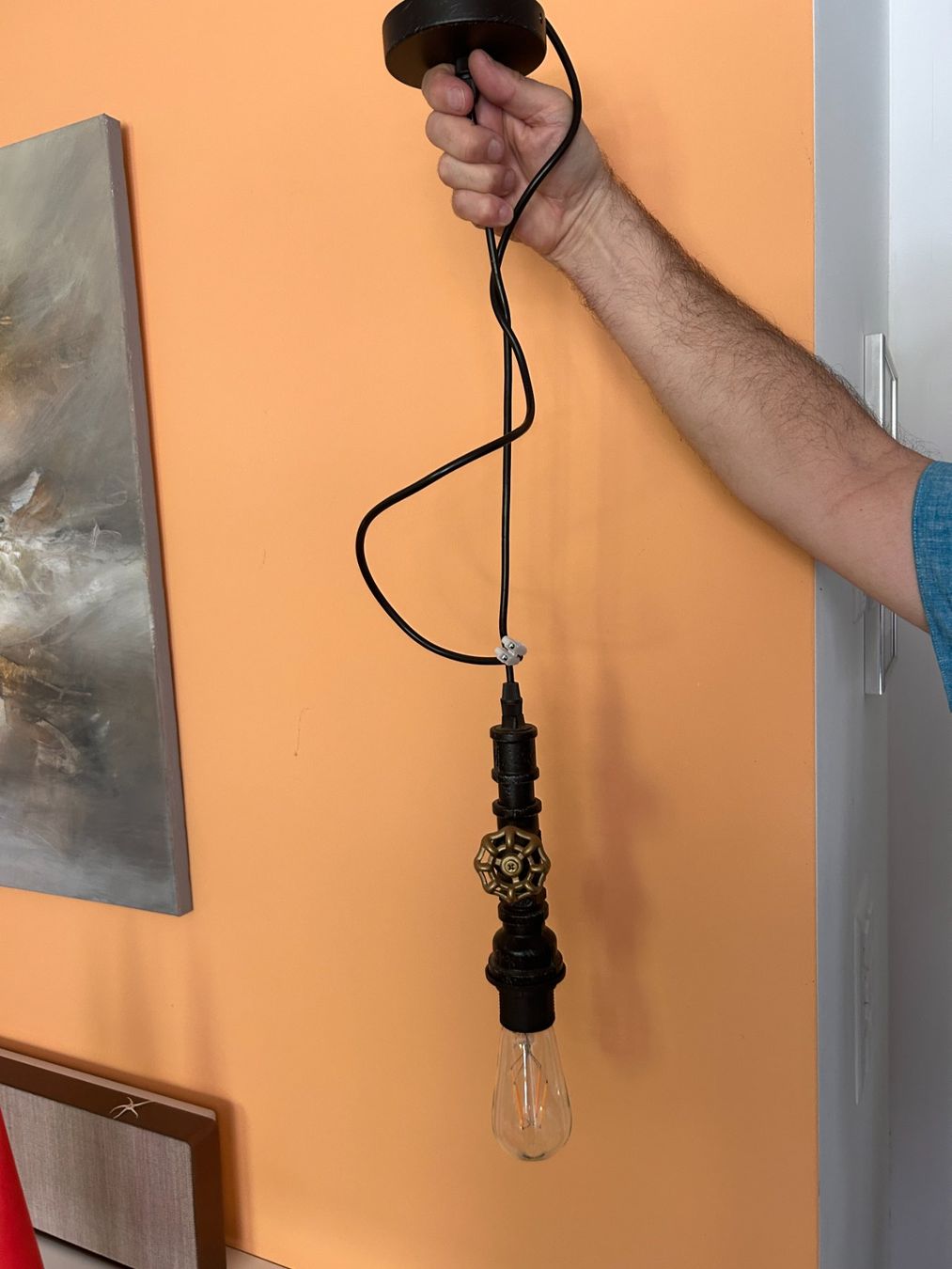 Kronleuchter & Deckenlampen: Hängeleuchte (Rohr) Design mit Ventil – Gebraucht aus Ettingen von sagada81 1
