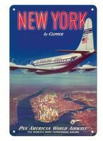 Metall-Schild Pan American World Airways