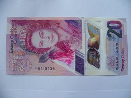 East Caribbean 20 Dollar 2019, P-58, Polymer Banknote, Unc