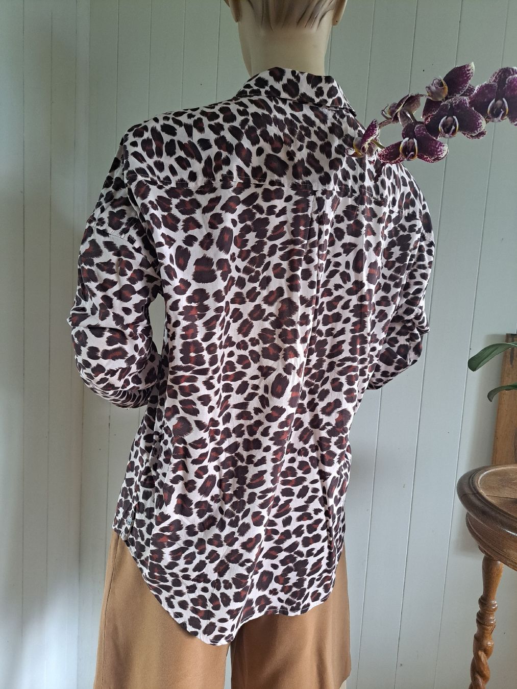 Maison Scotch Camicette: SCOTCH & SODA Hemdbluse Bluse 36 S Leopard Oberteil – Usato da Mollis venduto da Fauchi99 5