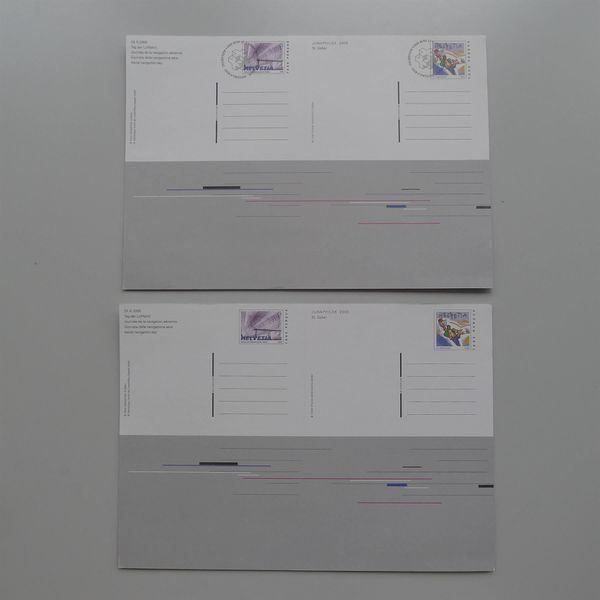 Alle Briefmarken: 2000, ZEPPELIN Ganzsache ungefaltet, selten ! – Gebraucht aus Sursee von Luzernerraute 1