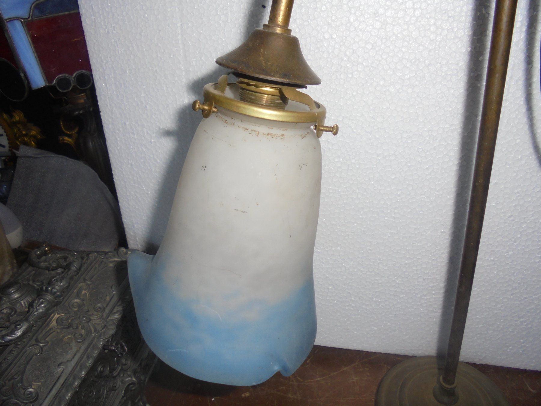 Lampade: Antike Tischlampe von ca. 1900-20 – Usato da Camorino venduto da Hunpete 2